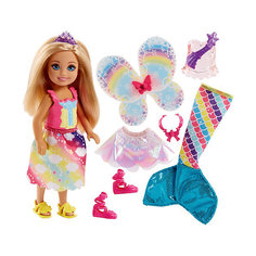 Мини-кукла Barbie "Dreamtopia Радужная бухта" Челси-русалка блондинка, 15 см Mattel