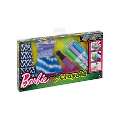 Игровой набор Barbie Crayola "Сделай моду сам" Платье, футболка и юбка Mattel