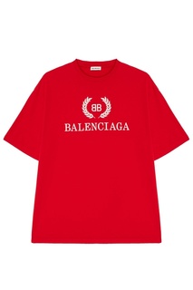 Красная футболка с логотипом Balenciaga