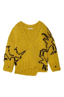 Желтый шерстяной пуловер с узором Color°Temperature