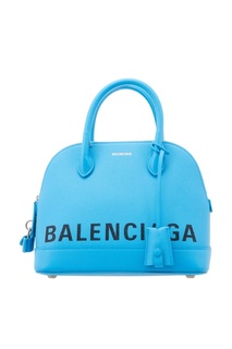 Голубая сумка с логотипом Ville small Balenciaga