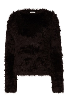 Черный джемпер с фактурной отделкой Balenciaga