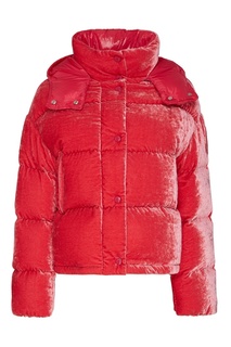 Розовая бархатная куртка Moncler