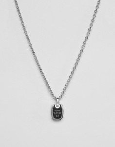 Мужское ожерелье из нержавеющей стали Fossil - Серебряный