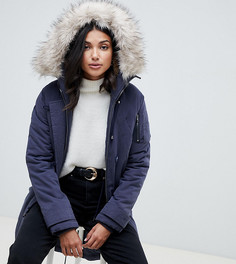 Парка с искусственным мехом ASOS DESIGN Tall - Темно-синий
