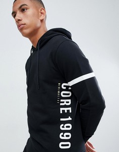 Худи с полосой на рукавах Jack & Jones Core - Черный