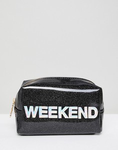 Косметичка с надписью Weekend Oh My Gosh Accessories - Черный
