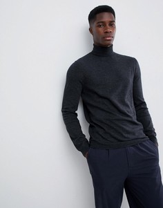 Темно-серый джемпер из мериносовой шерсти ASOS DESIGN - Серый