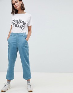 Вельветовые брюки прямого кроя ASOS DESIGN - Синий