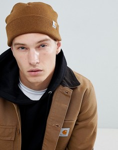 Коричневая шапка-бини Carhartt WIP - Коричневый