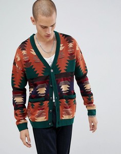 Фактурный кардиган с жаккардовым узором ASOS DESIGN - Мульти