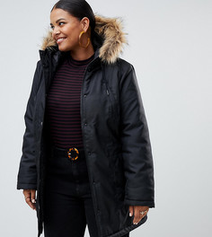 Парка с меховой отделкой Junarose - Черный