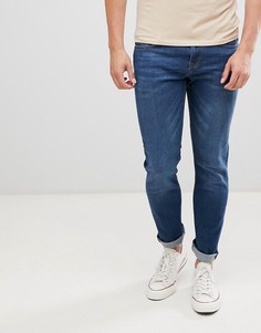 Синие выбеленные джинсы узкого кроя Tom Tailor - Синий
