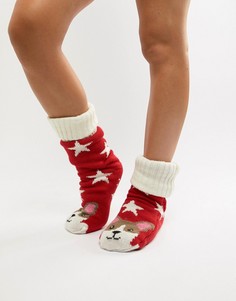 Носки-слиперы на флисовой подкладке Sock Shop - Красный