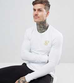 Белый лонгслив с золотистым логотипом SikSilk эксклюзивно для ASOS - Белый