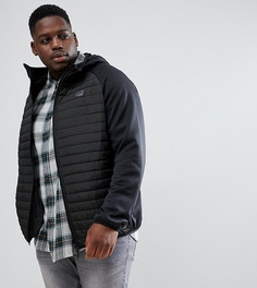 Стеганая куртка большого размера Jack & Jones Core - Черный