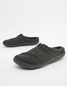 Черные шерстяные слипепы с узором в елочку TOMS Berkeley - Черный