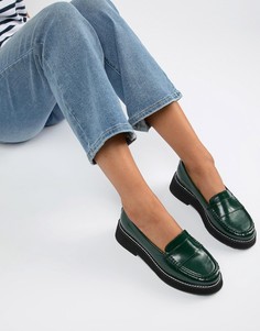 Лоферы на толстой подошве ASOS DESIGN Mastery - Зеленый