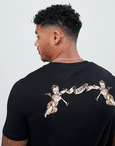 Футболка с принтом на спине ASOS DESIGN - Черный
