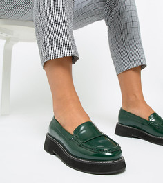 Лоферы на массивной подошве для широкой стопы ASOS DESIGN Mastery - Зеленый