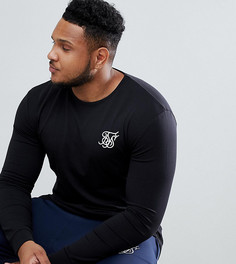 Черный лонгслив SikSilk эксклюзивно для ASOS - Черный