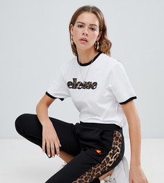 Спортивные штаны с леопардовыми полосами по бокам ellesse - Черный