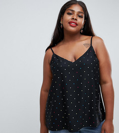 Топ в горошек ASOS DESIGN Curve - Мульти