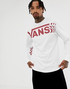 Белый лонгслив с большим логотипом Vans VN0A3HWTWHT1 - Белый
