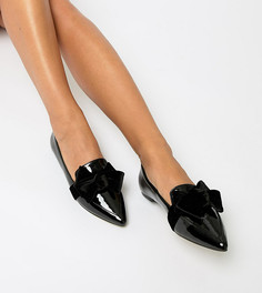 Балетки-лоферы для широкой стопы ASOS DESIGN Ludo - Черный
