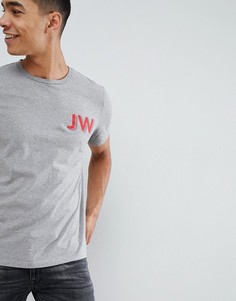 Серая меланжевая футболка с логотипом Jack Wills Archibold JW - Серый