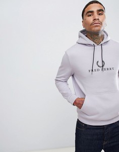 Сиреневый худи с вышитым логотипом в стиле 90-х Fred Perry Sports Authentic - Фиолетовый
