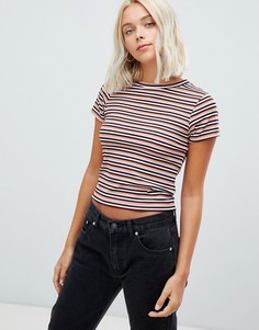 Полосатая приталенная футболка в рубчик ASOS DESIGN - Мульти