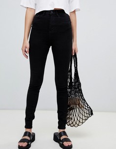 Облегающие джинсы с завышенной талией Waven Anika - Черный