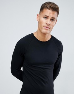 Черный обтягивающий лонгслив Burton Menswear - Черный