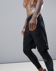 Черные шорты длиной 10 дюймов с разрезами Puma Training 516859-01 - Черный