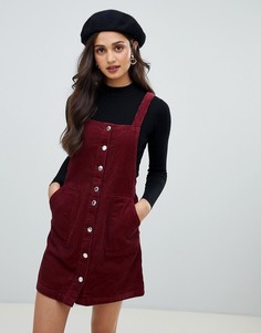Бордовый вельветовый сарафан Miss Selfridge - Красный