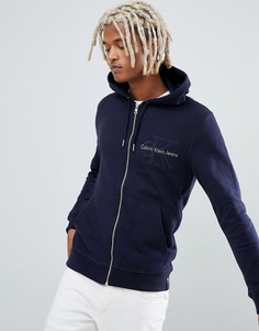 Узкий худи Calvin Klein Hasto - Темно-синий