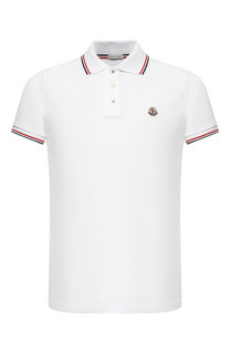 Хлопковое поло с короткими рукавами Moncler