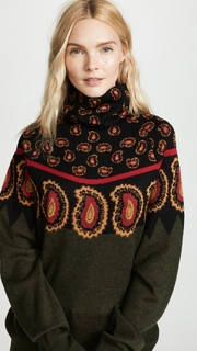 Toga Pulla Wool Jacquard High Neck Sweater