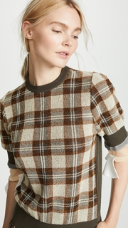 Toga Pulla Check Knit Top