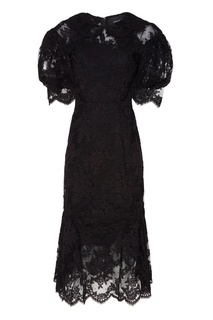 Черное платье с круглым воротником Simone Rocha