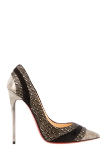 Серебристые туфли Eklectica Christian Louboutin