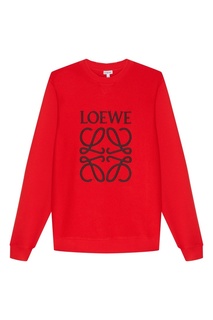 Красный хлопковый свитшот Loewe