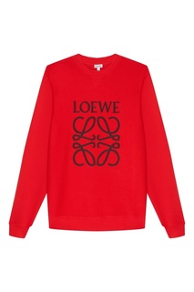 Красный хлопковый свитшот Loewe