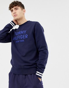 Джемпер в полоску с круглым вырезом Tommy Hilfiger - Темно-синий