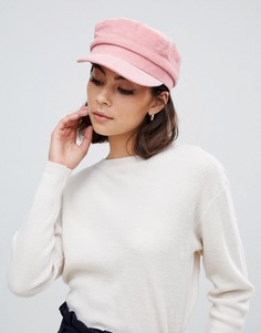 Розовая вельветовая кепка Miss Selfridge - Розовый