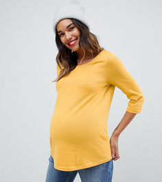 Желтая футболка с V-образным вырезом New Look Maternity - Желтый