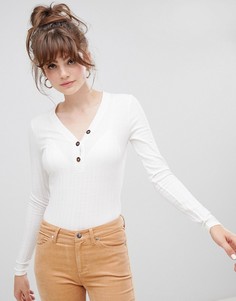 Топ кремового цвета с пуговицами New Look - Кремовый