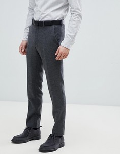 Зауженные брюки из ткани с добавлением шерсти Jack & Jones Premium - Серый