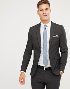 Темно-серый приталенный пиджак Burton Menswear - Серый